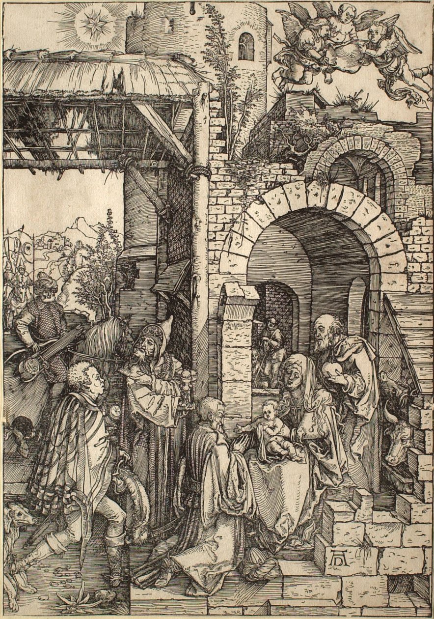 Życie Marii Panny: Pokłon Trzech Króli autorstwa Albrecht Dürer