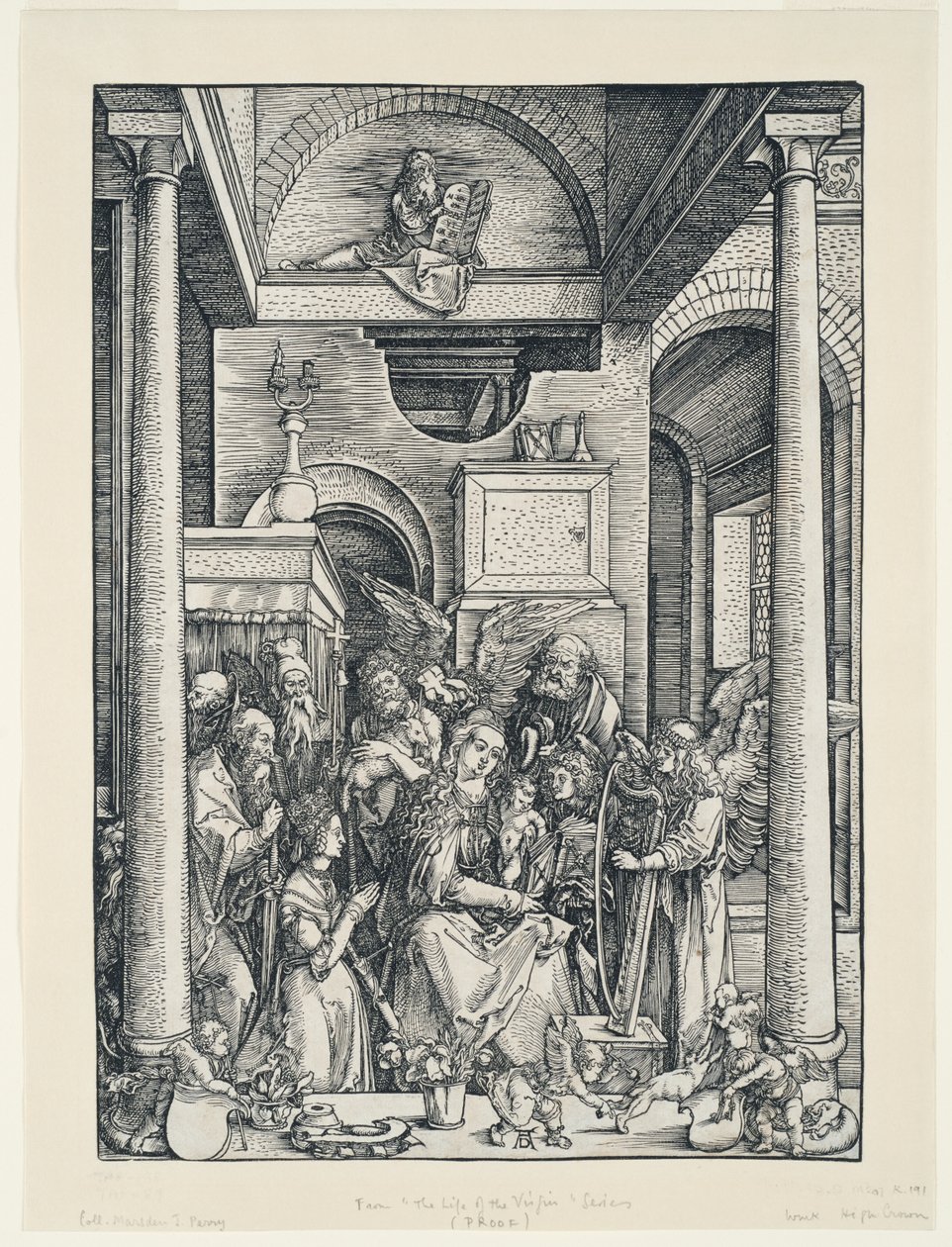 Życie Marii Panny: Uwielbienie Marii Panny autorstwa Albrecht Dürer