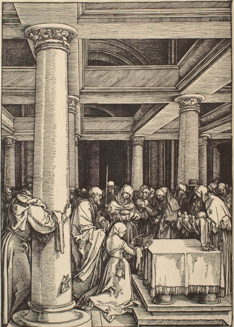Życie Marii Panny: Ofiarowanie w świątyni autorstwa Albrecht Dürer