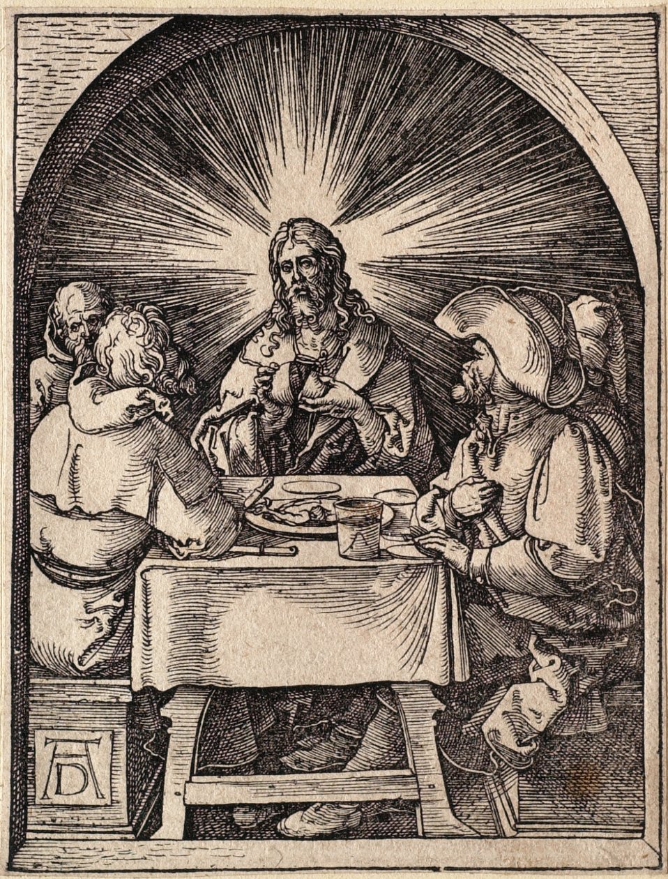 Mała Pasja: Chrystus w Emaus autorstwa Albrecht Dürer