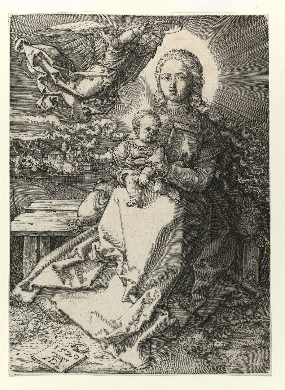 Madonna ukoronowana przez anioła, 1520 autorstwa Albrecht Dürer