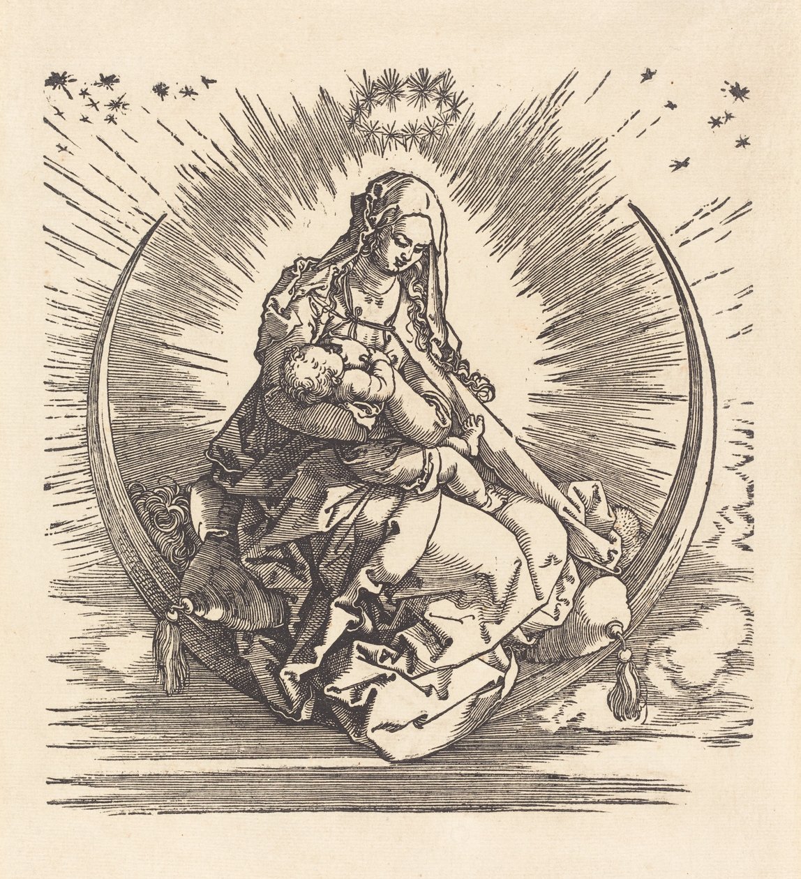 Madonna na Półksiężycu, 15101511. autorstwa Albrecht Dürer