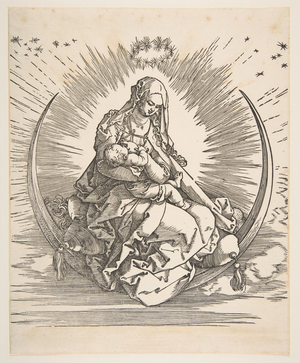 Madonna na Półksiężycu, Frontyspis do Życia Dziewicy, ok. 201 1511. autorstwa Albrecht Dürer