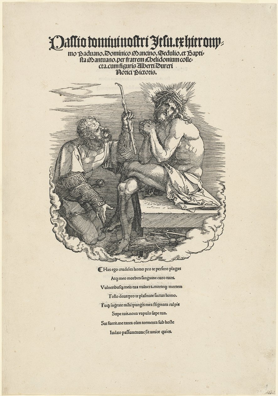 Człowiek Boleści wyśmiewany przez żołnierza autorstwa Albrecht Dürer