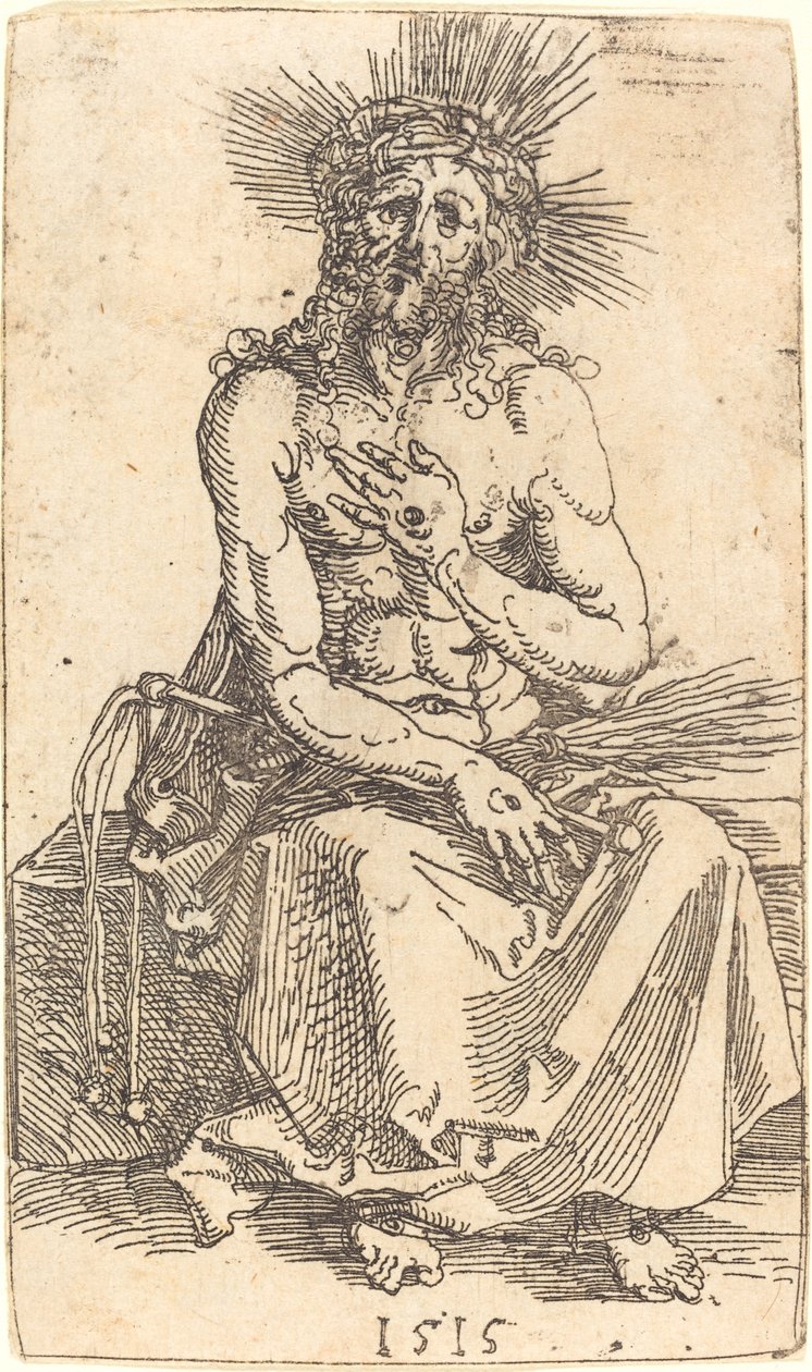 Siedzący Mąż Smutków autorstwa Albrecht Dürer