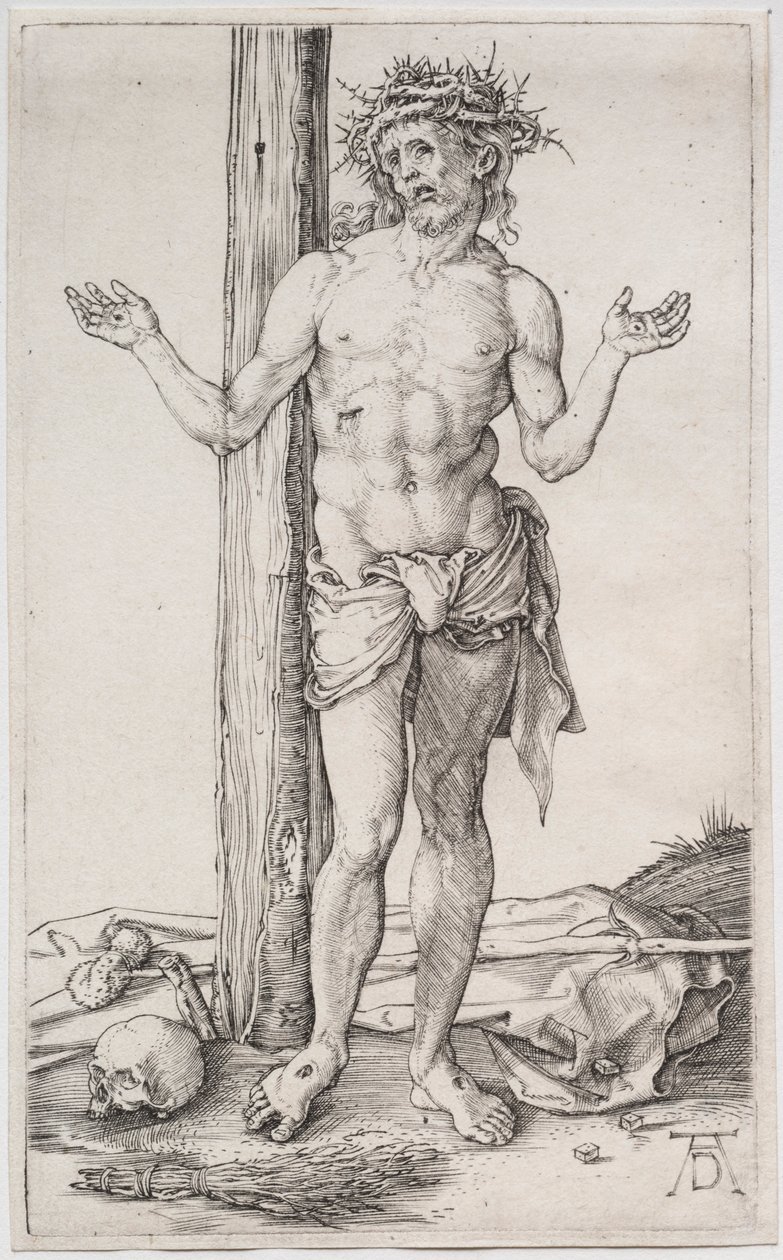 Mąż boleści stojący z podniesionymi rękami, ok. 1930 r. 1500. autorstwa Albrecht Dürer