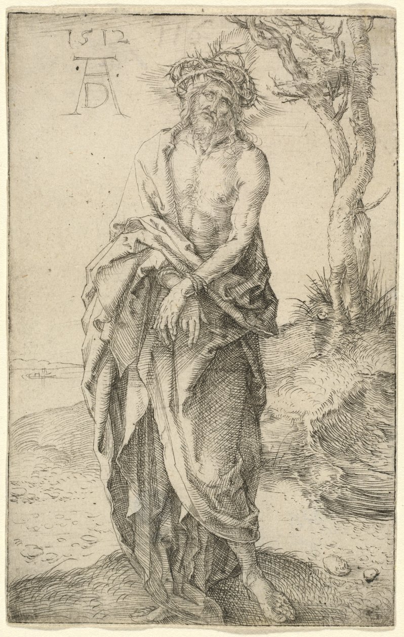 Mąż boleści ze związanymi rękami autorstwa Albrecht Dürer