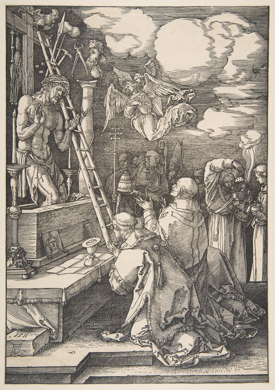 Msza świętego Grzegorza autorstwa Albrecht Dürer