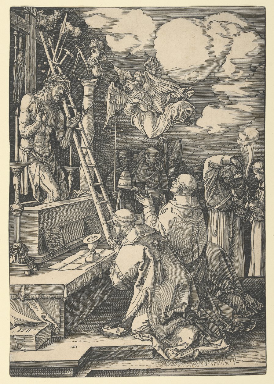 Msza świętego Grzegorza autorstwa Albrecht Dürer