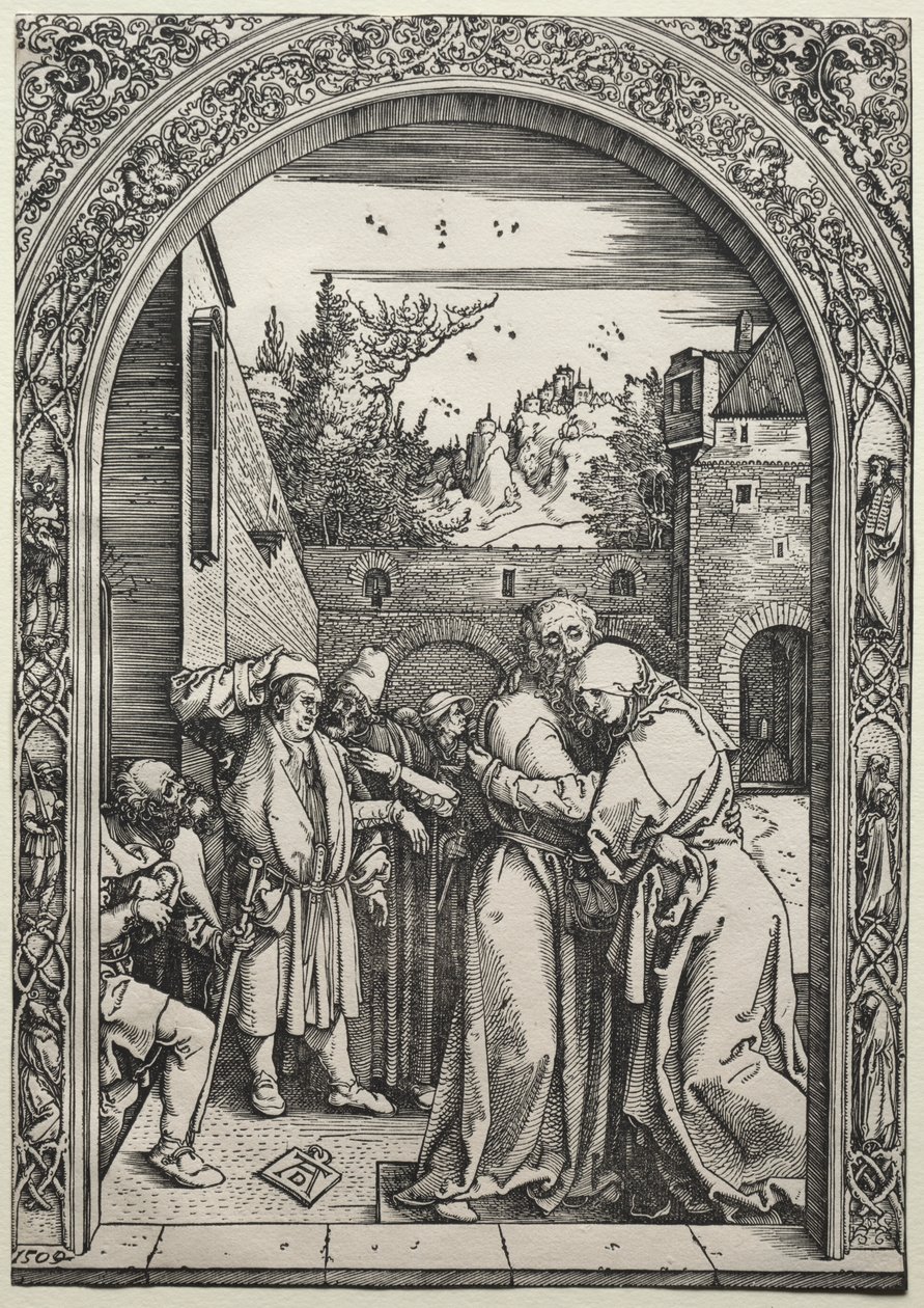 Spotkanie Joachima i Anny przy Złotej Bramie autorstwa Albrecht Dürer