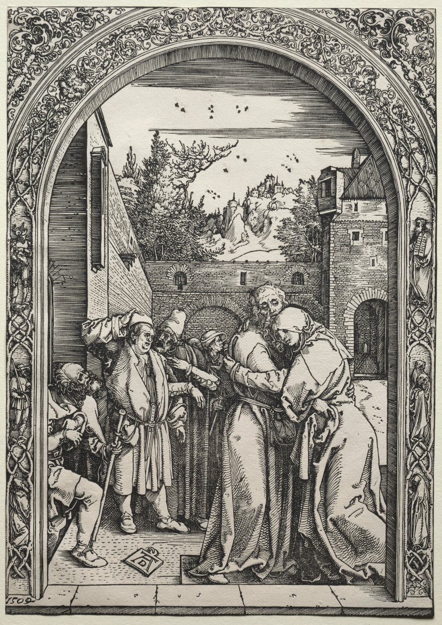 Spotkanie Joachima i Anny przy Złotej Bramie, 1504. autorstwa Albrecht Dürer