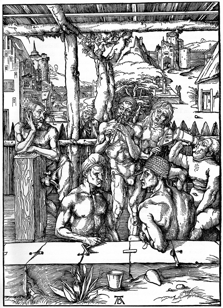 Kąpiel męska, 1497-1498, 1936 autorstwa Albrecht Dürer