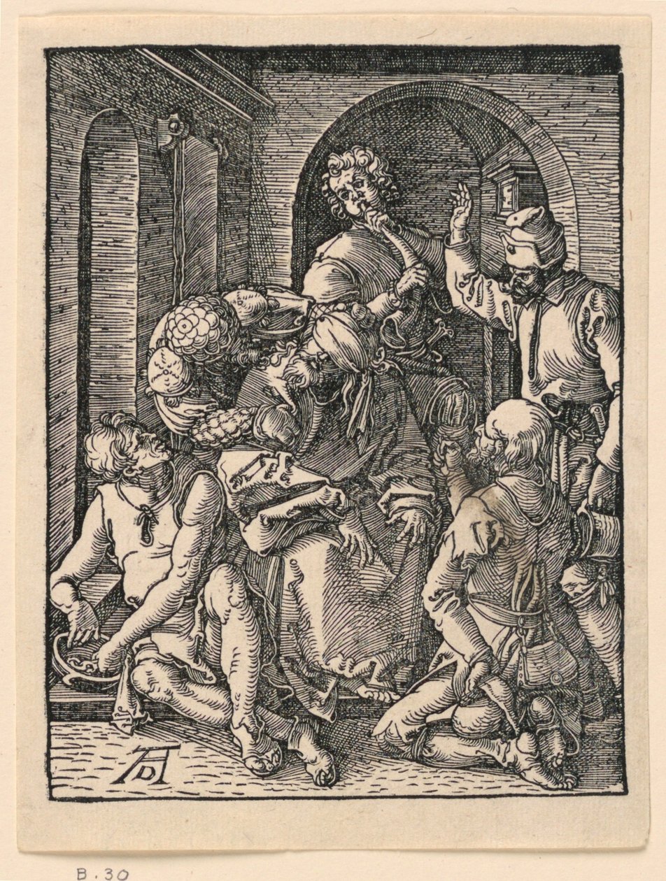 Naśmiewanie się z Chrystusa, z serii Mała pasja autorstwa Albrecht Dürer