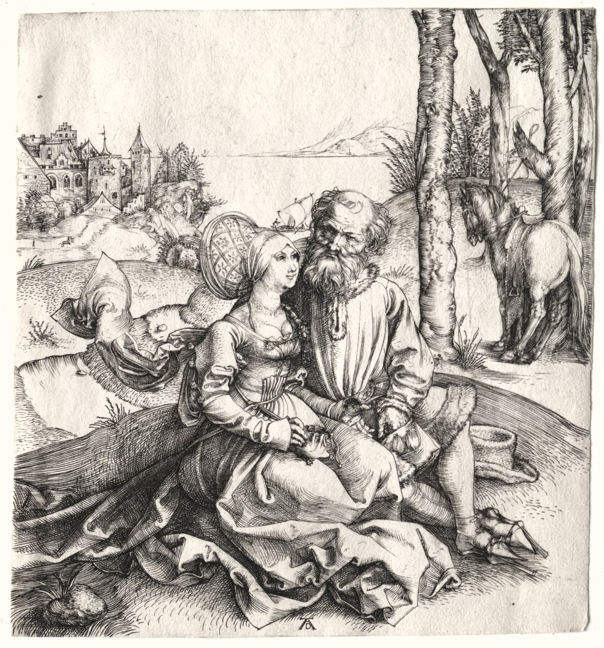 Oferta miłości (lub źle dobrana para) autorstwa Albrecht Dürer