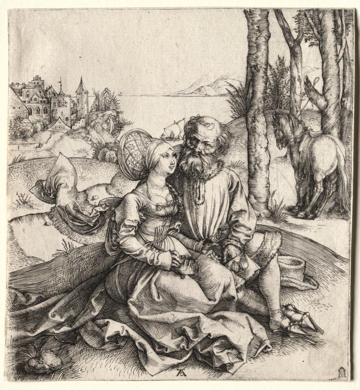 Oferta miłości (lub źle dobrana para) autorstwa Albrecht Dürer