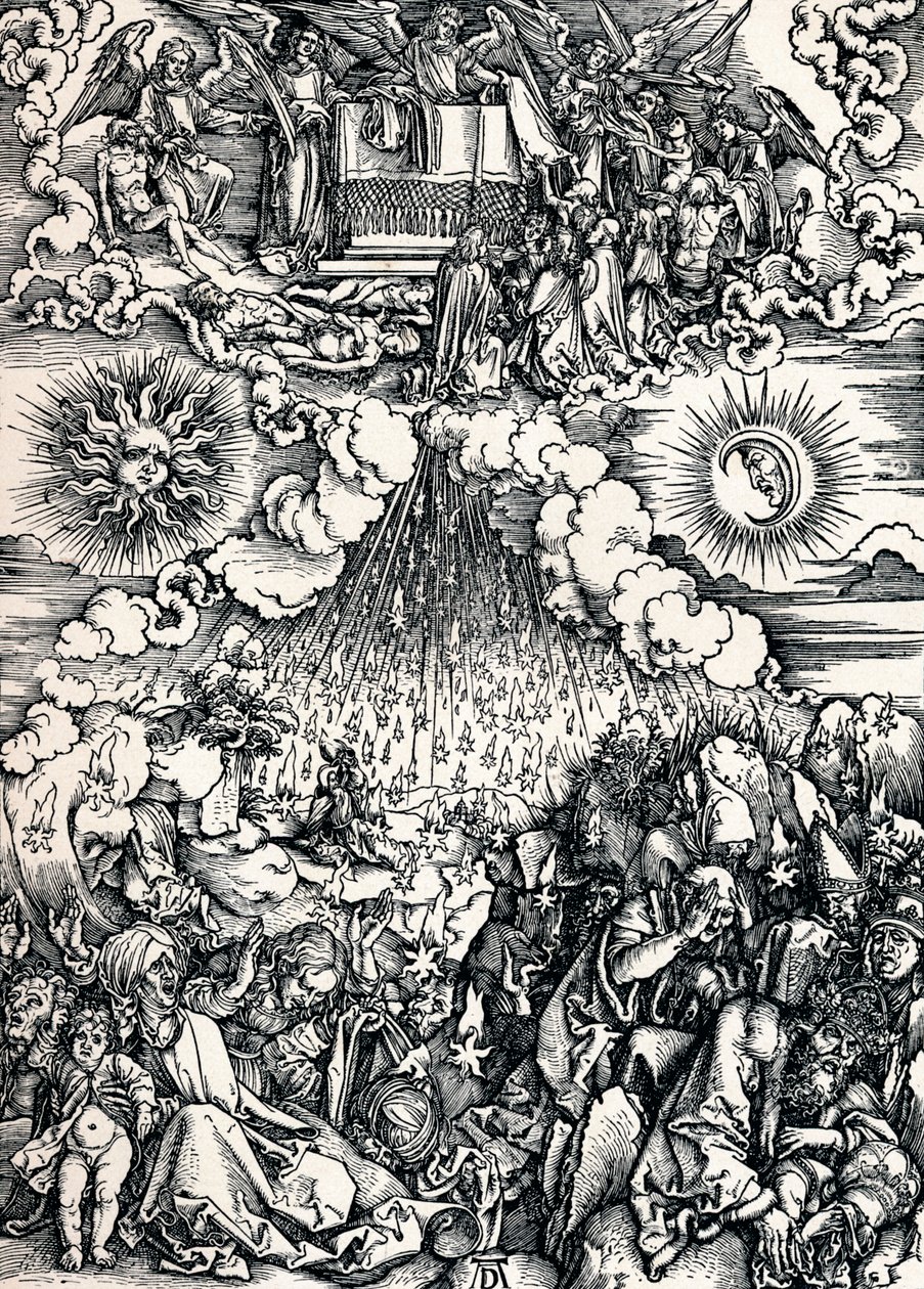 Otwarcie piątej i szóstej pieczęci, 1498 1906 autorstwa Albrecht Dürer