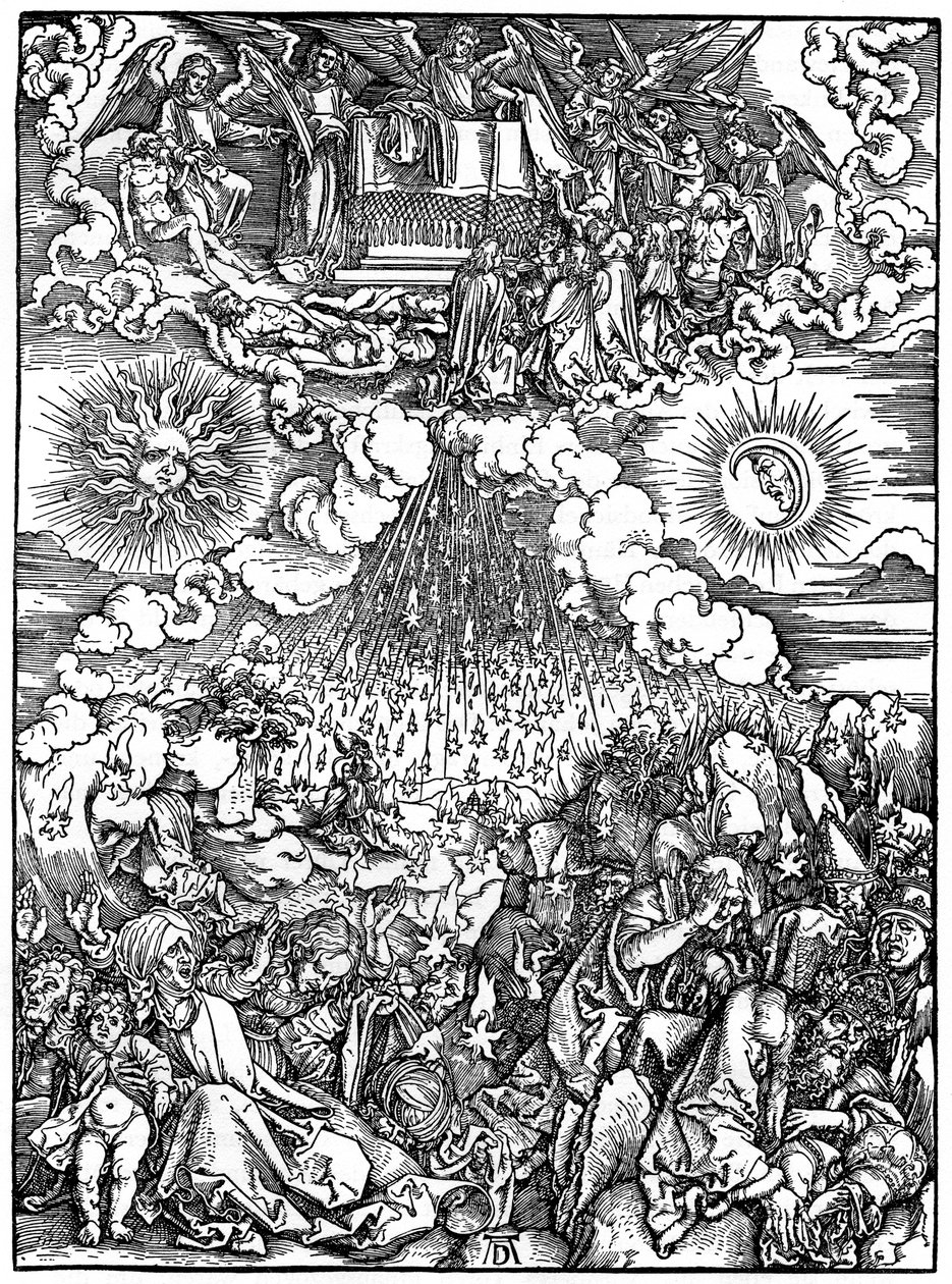 Otwarcie piątej i szóstej pieczęci, 1498, 1936 autorstwa Albrecht Dürer