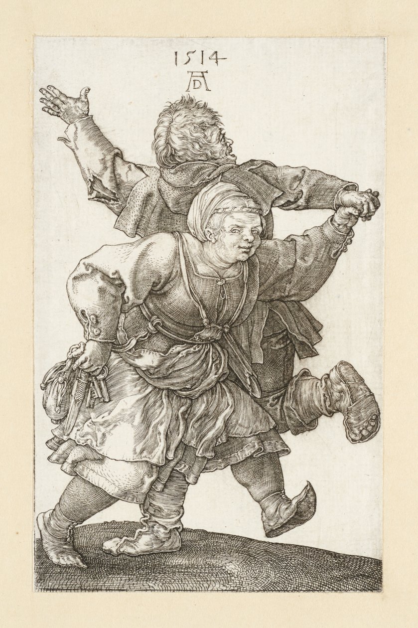 Tańcząca para chłopska autorstwa Albrecht Dürer