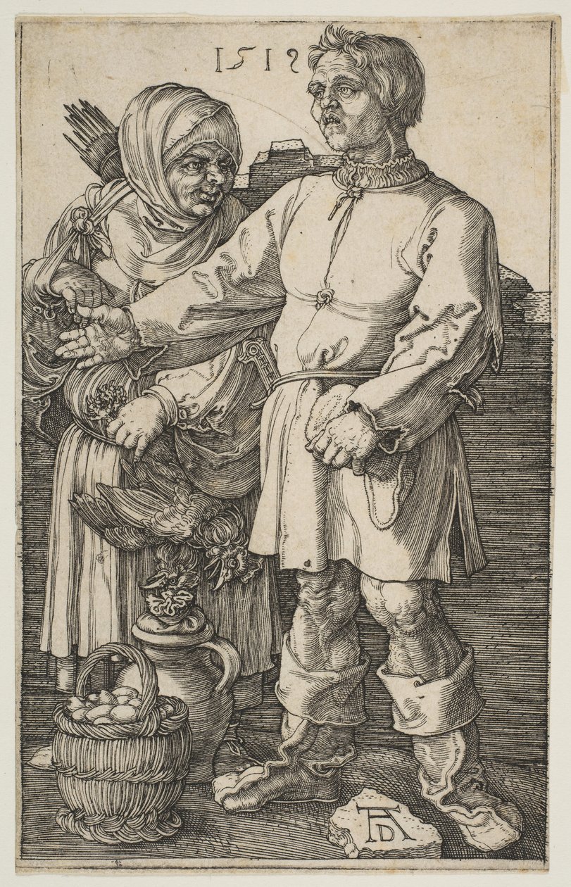 Para Chłopska na Rynku, 1519. autorstwa Albrecht Dürer