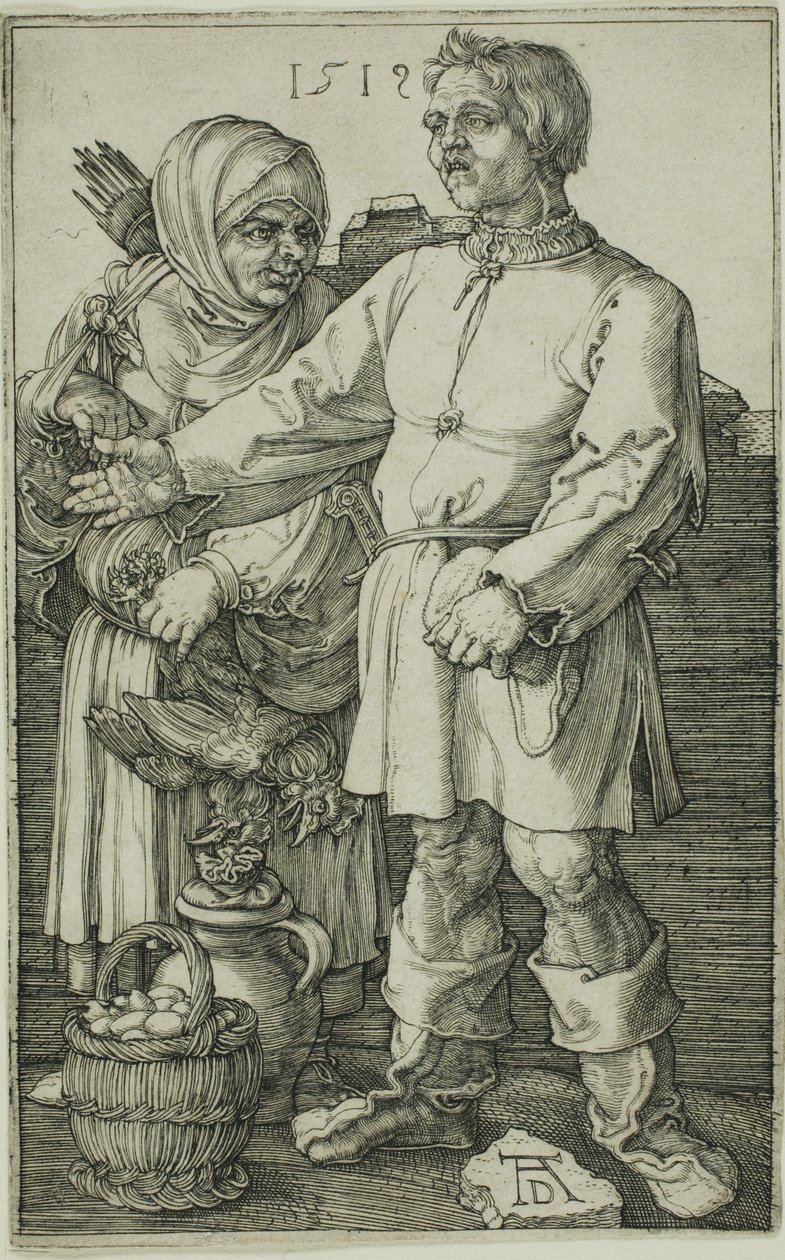 Chłop i jego żona na targu autorstwa Albrecht Dürer