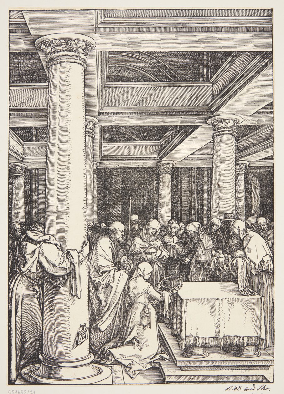 Ofiarowanie w świątyni autorstwa Albrecht Dürer