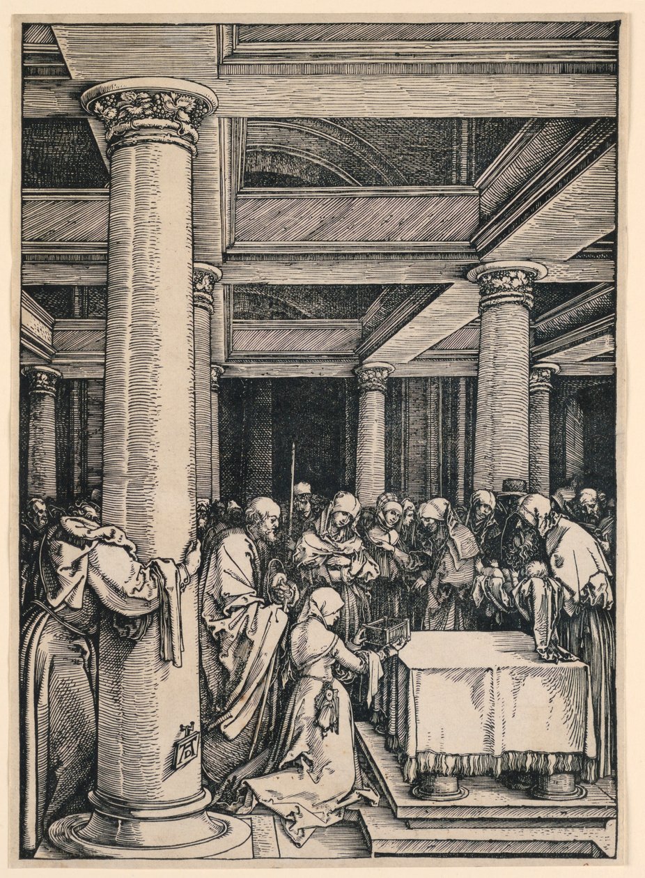 Ofiarowanie w świątyni. z cyklu Życie Dziewicy autorstwa Albrecht Dürer
