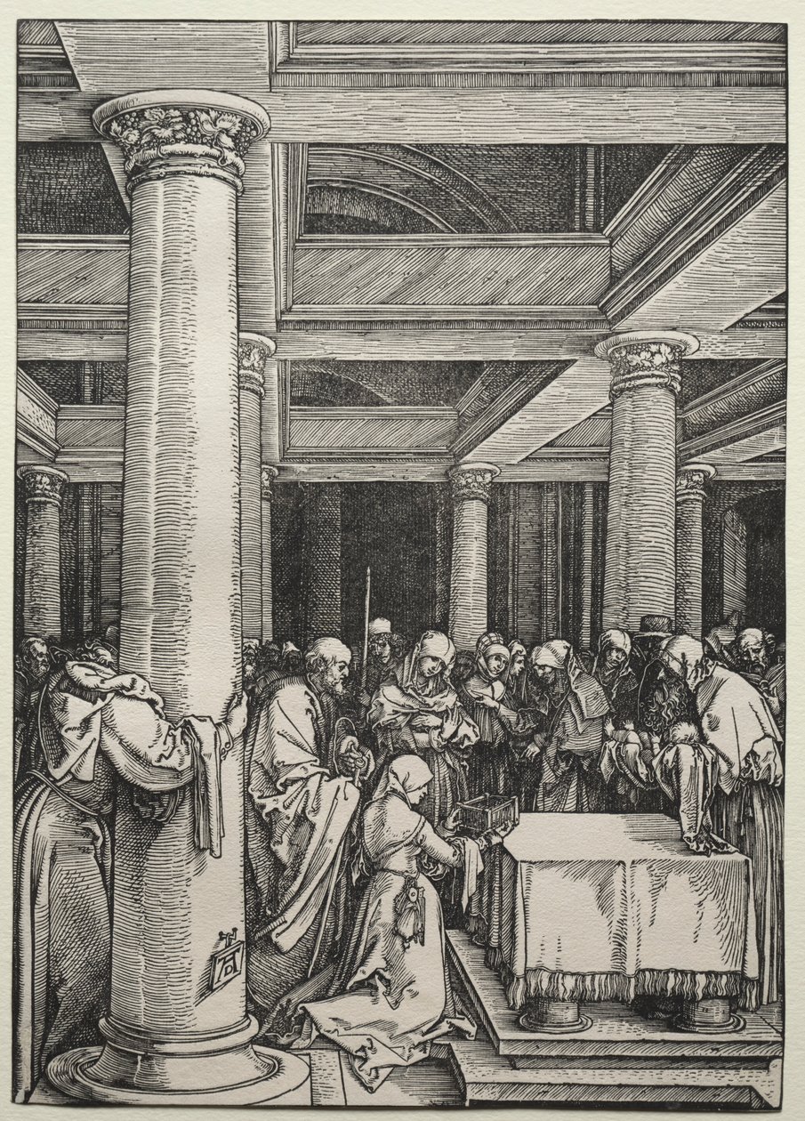Ofiarowanie Chrystusa w świątyni, c. 1504-1505. autorstwa Albrecht Dürer