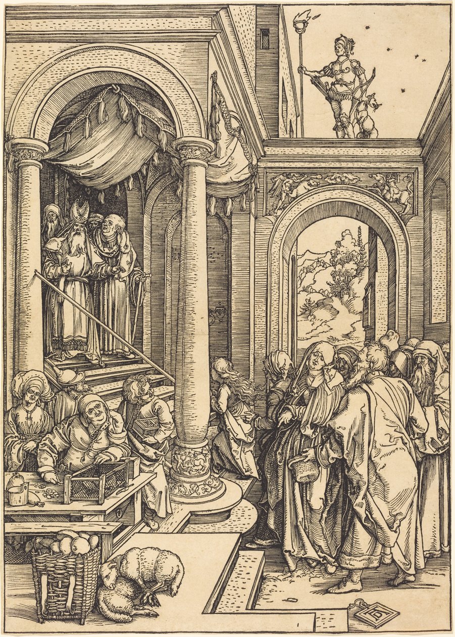 Ofiarowanie Najświętszej Maryi Panny w świątyni autorstwa Albrecht Dürer