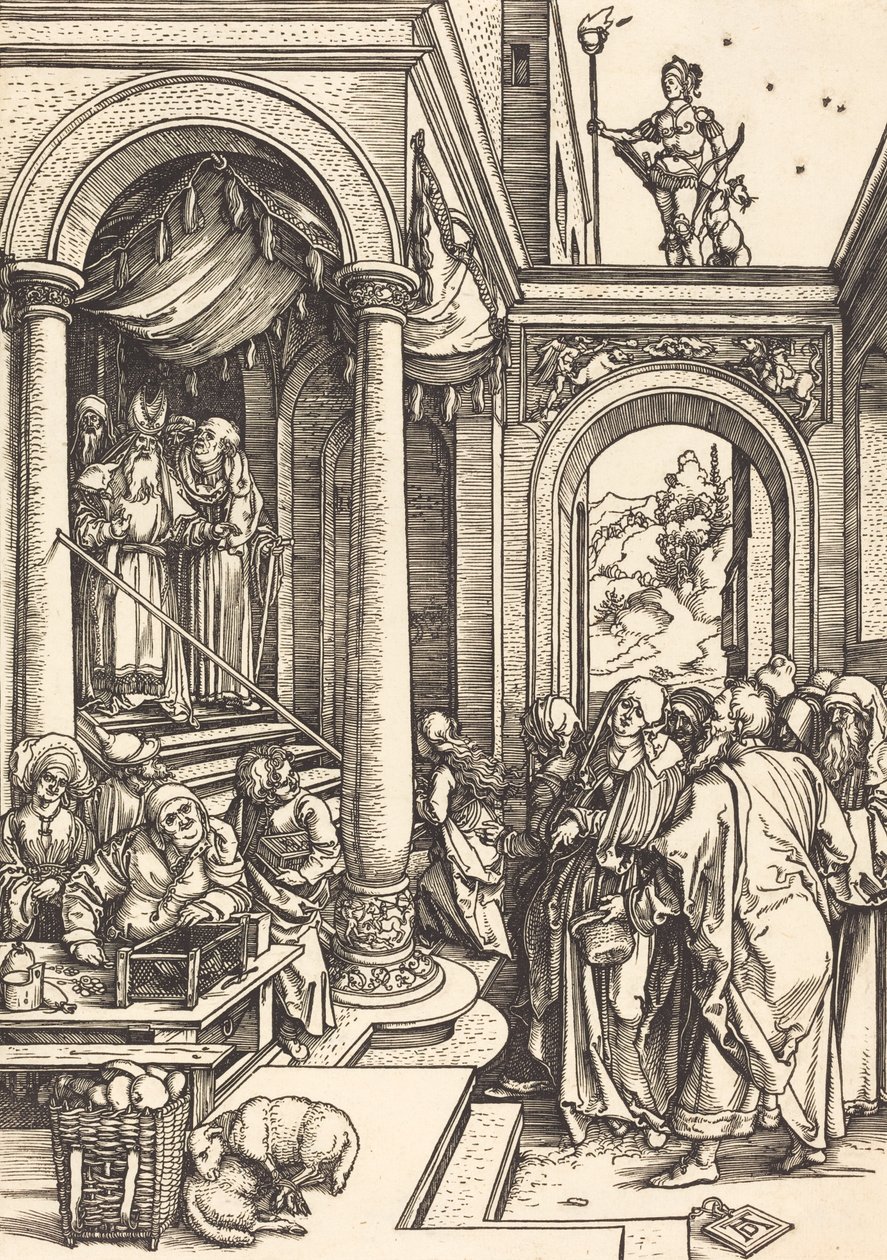 Ofiarowanie Matki Boskiej w Świątyni, ok. 1930 r. 15021503. autorstwa Albrecht Dürer