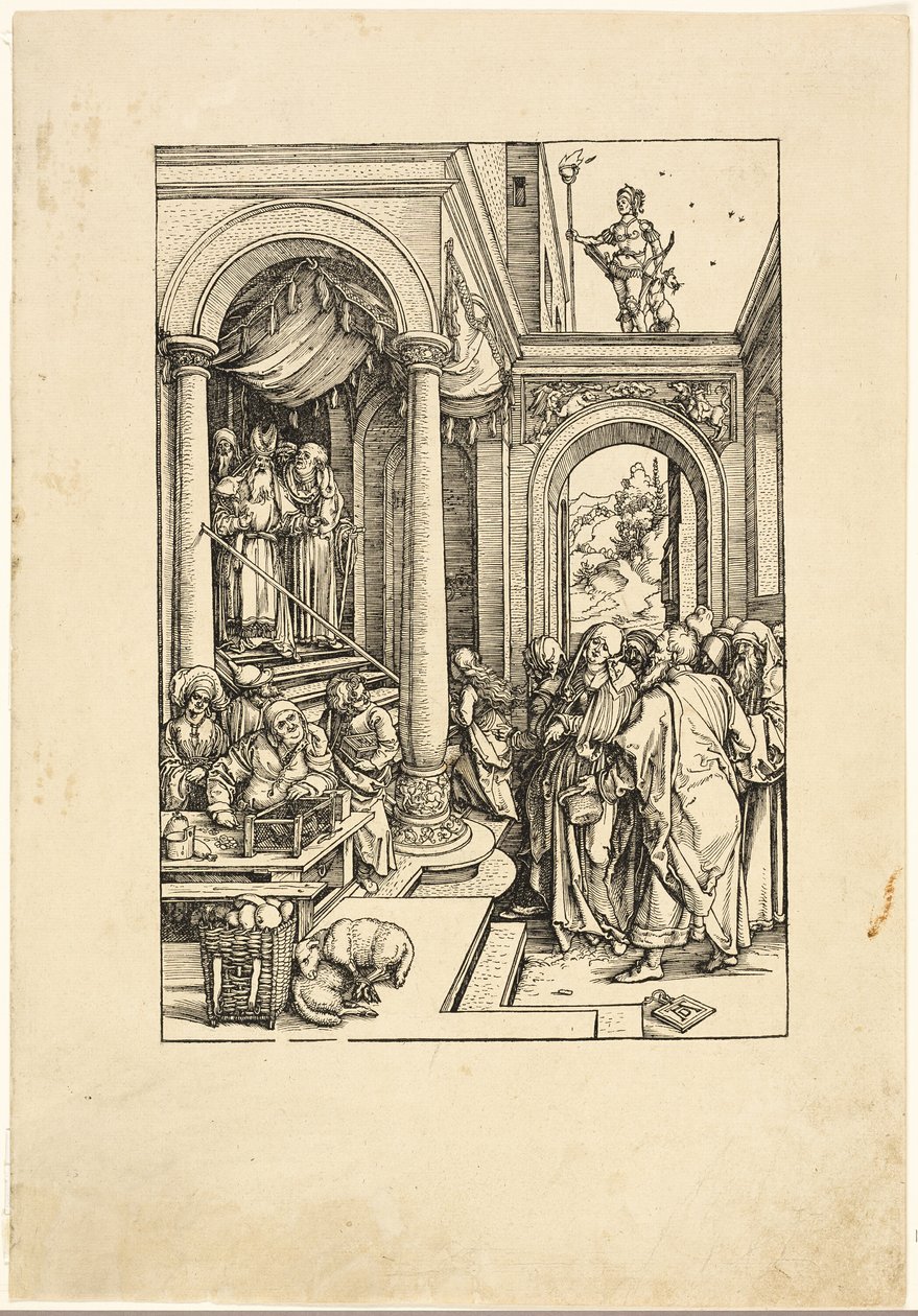 Ofiarowanie Dziewicy w Świątyni, z Życia Dziewicy autorstwa Albrecht Dürer