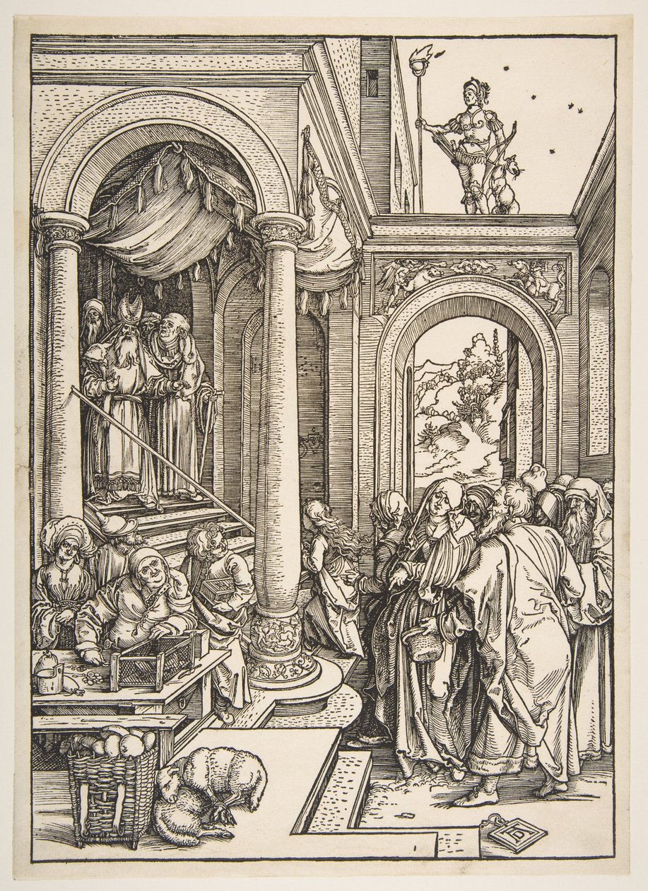 Ofiarowanie Marii w świątyni, z cyklu „Życie Marii” autorstwa Albrecht Dürer