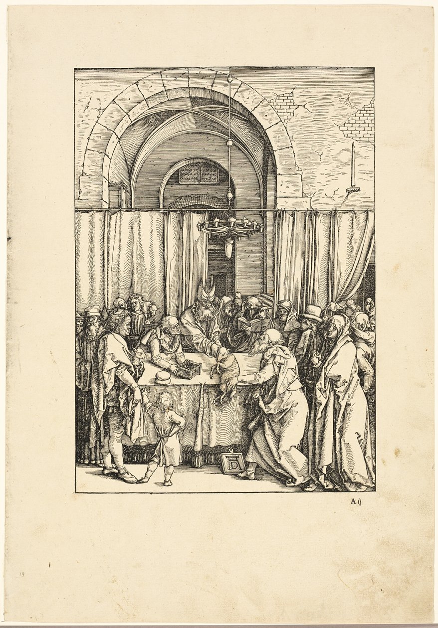 Odrzucenie ofiary Joachima, z Życia Dziewicy autorstwa Albrecht Dürer