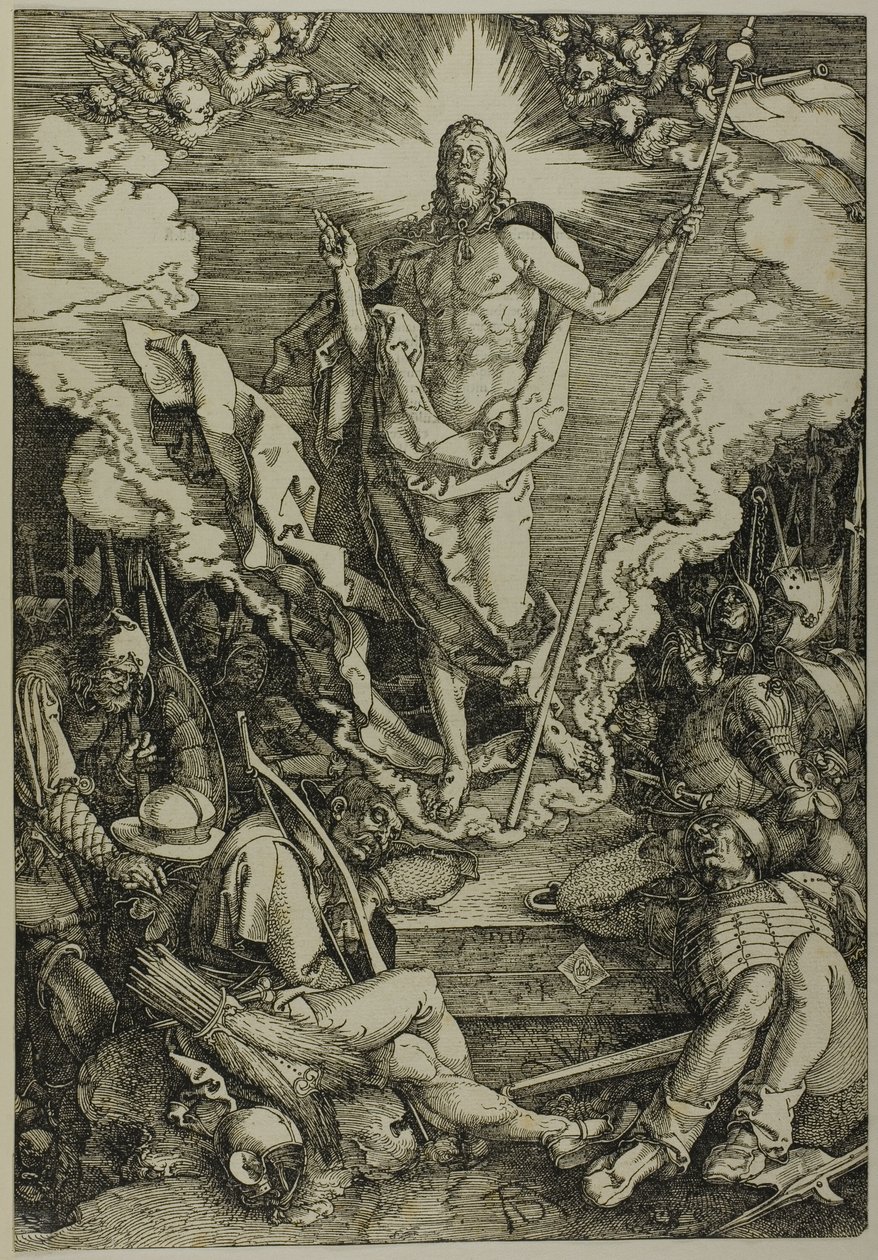 Zmartwychwstanie, z Wielkiej Męki autorstwa Albrecht Dürer