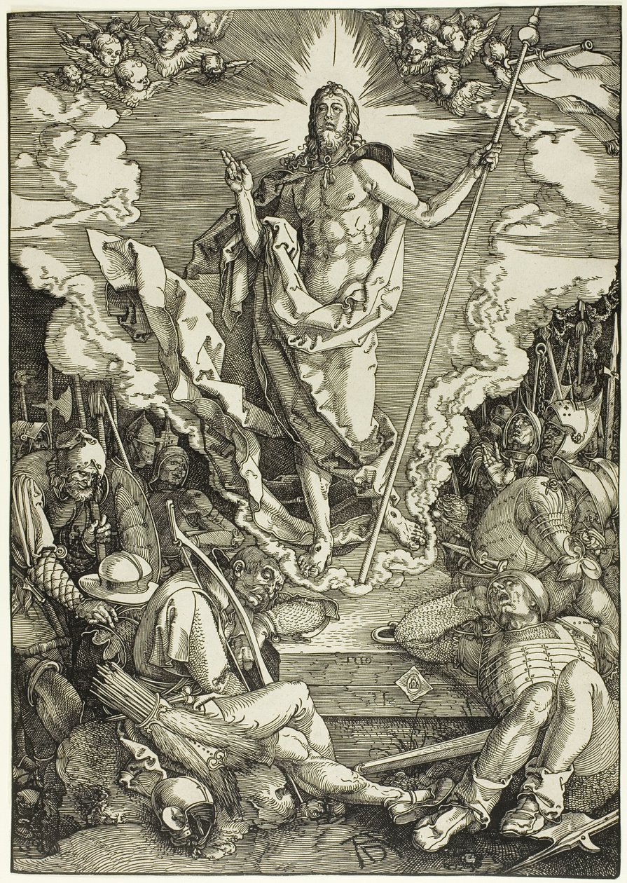 Zmartwychwstanie, z Wielkiej Męki autorstwa Albrecht Dürer