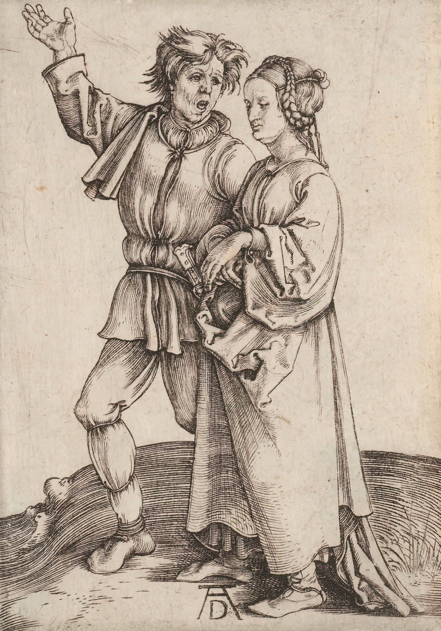 Para rustykalna Chłop i jego żona, 1497-1498. autorstwa Albrecht Dürer
