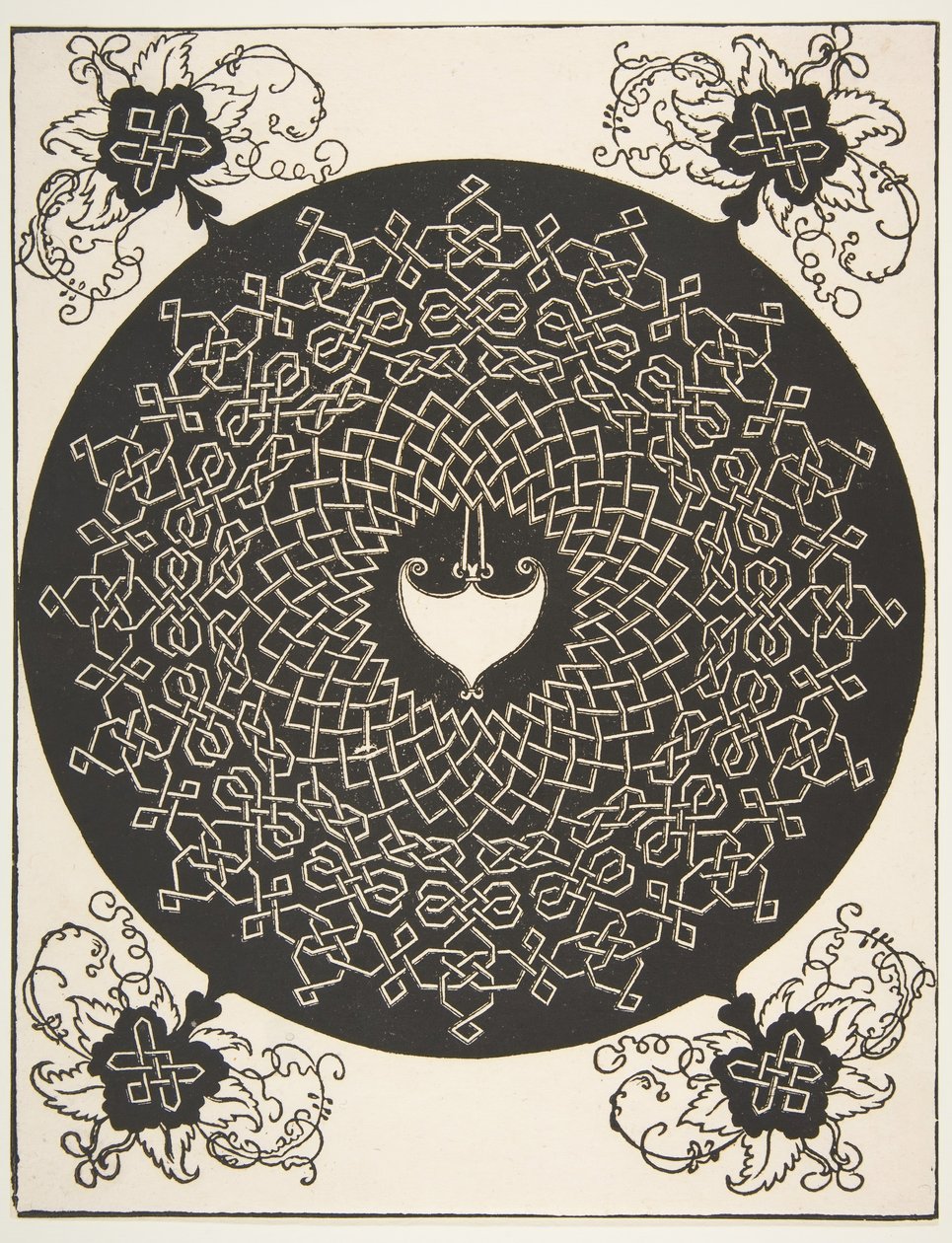 „Drugi węzeł”. Przeplatany Roundel z amazońską tarczą w środku, 1521 wcześniej. autorstwa Albrecht Dürer