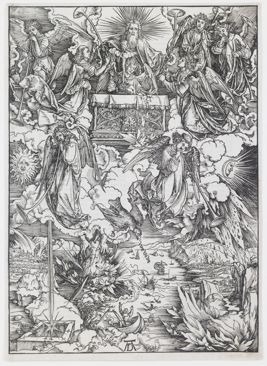 Siedem trąb z „Apokalipsy” autorstwa Albrecht Dürer