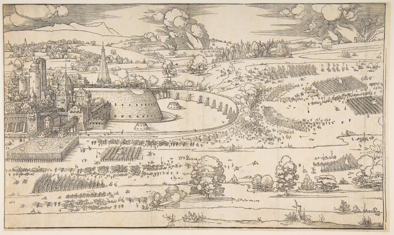 Oblężenie twierdzy.n.d. autorstwa Albrecht Dürer