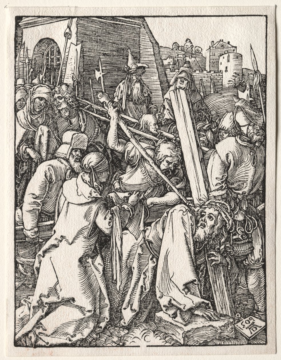 Mała pasja: Chrystus niosący krzyż autorstwa Albrecht Dürer