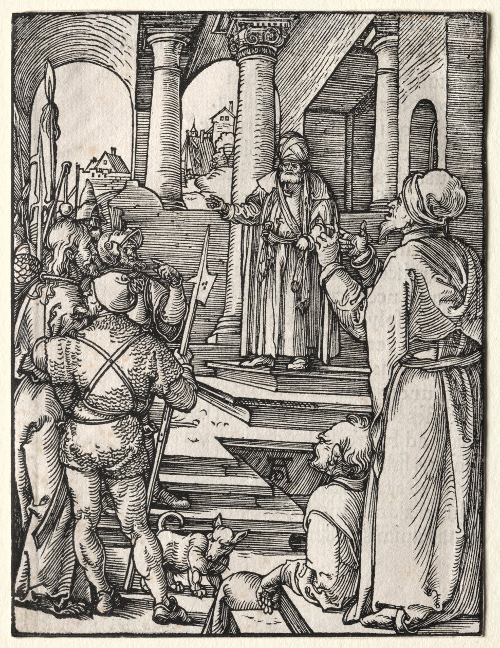 Mała pasja: Chrystus przed Piłatem, c. 1509-1511. autorstwa Albrecht Dürer