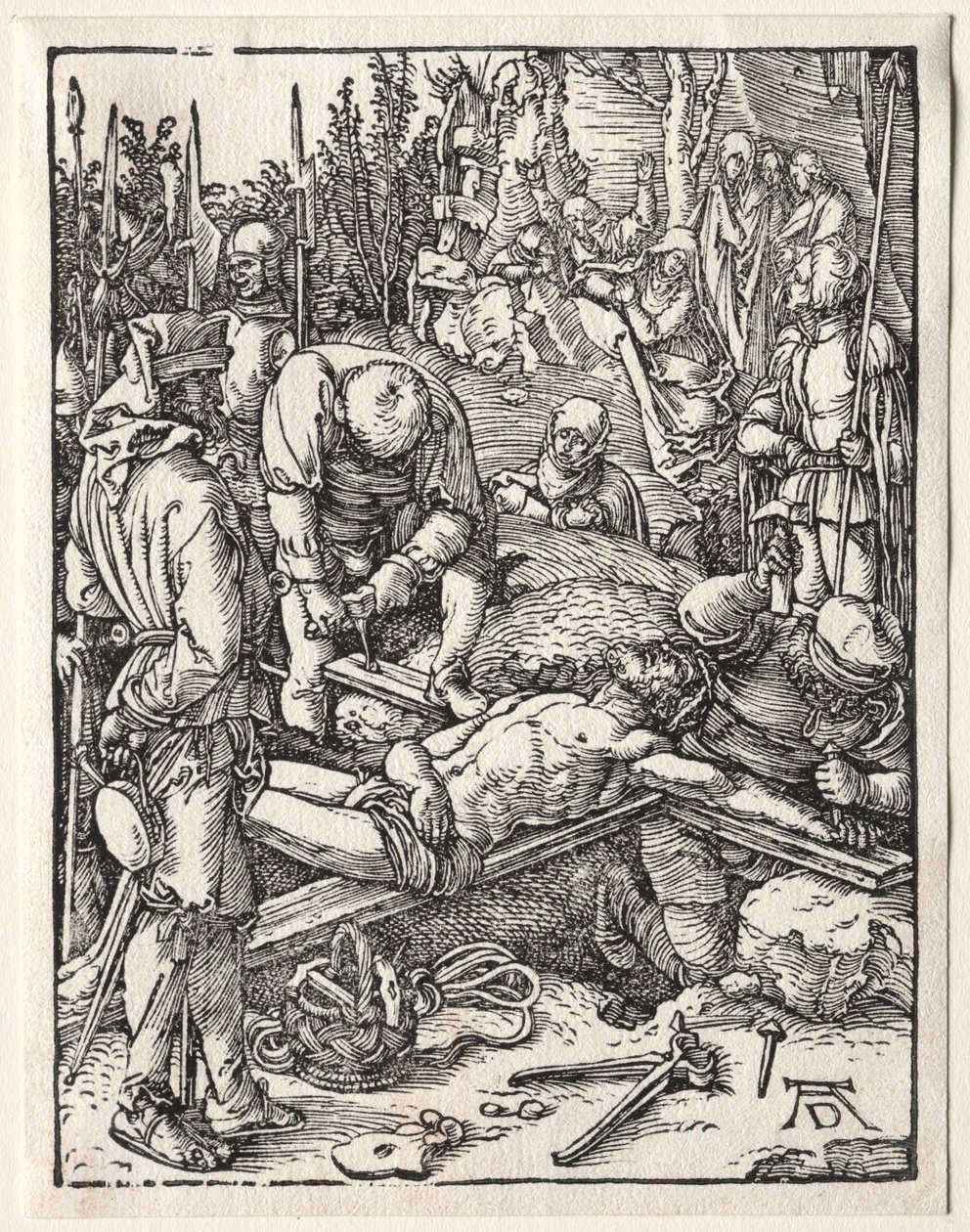 Mała pasja: Chrystus przybity do krzyża autorstwa Albrecht Dürer