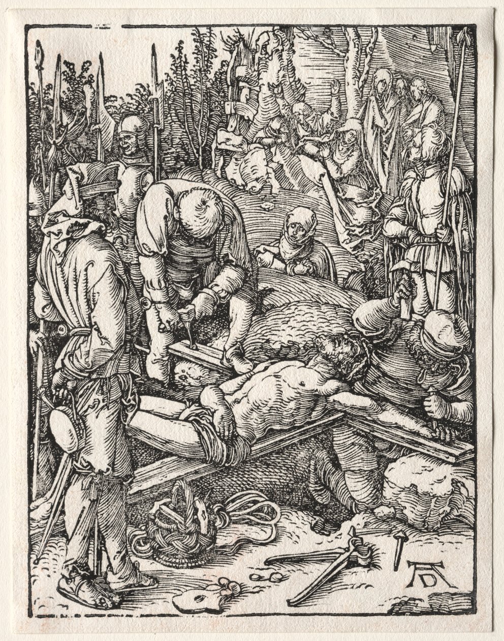 Mała pasja: Chrystus przybity do krzyża, 1509-1511. autorstwa Albrecht Dürer
