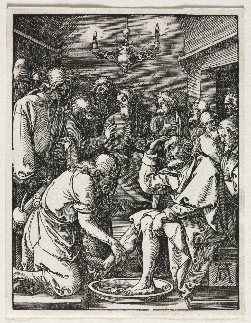 Mała pasja: Chrystus myje stopy św. Piotra. autorstwa Albrecht Dürer