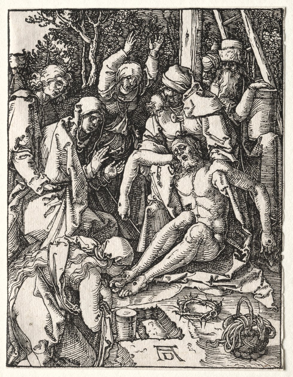 Mała pasja: Opłakiwanie, c. 1509-1510. autorstwa Albrecht Dürer
