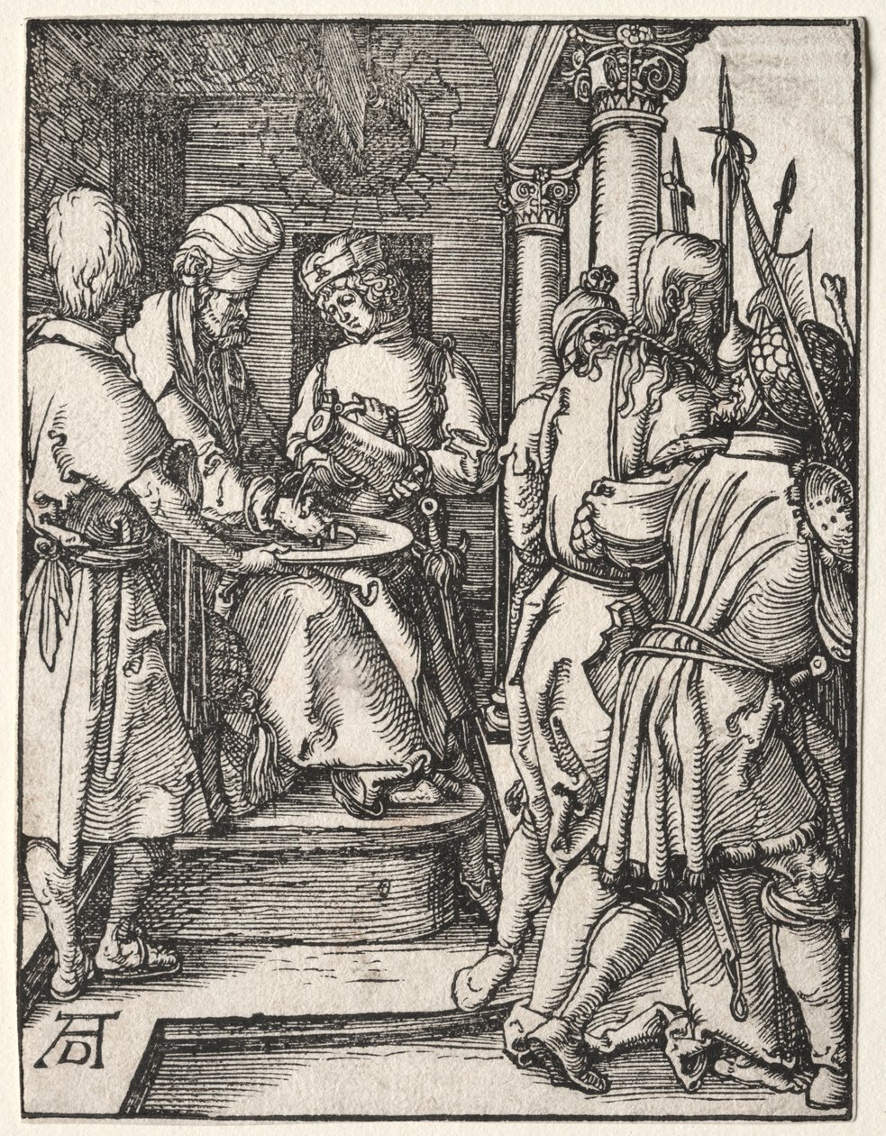 Mała pasja: Piłat myjący ręce, 1509-1511. autorstwa Albrecht Dürer