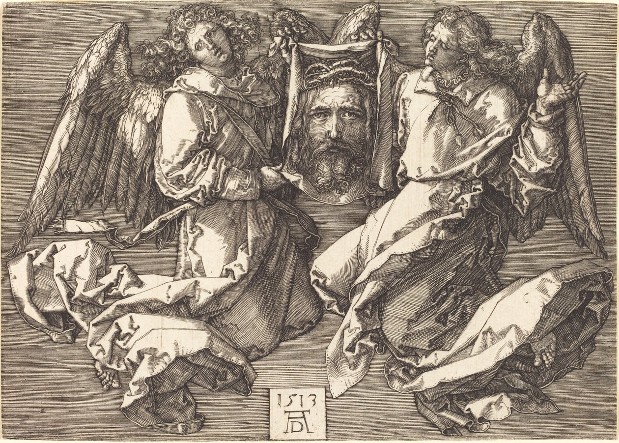 Sudarium trzymane przez dwa anioły autorstwa Albrecht Dürer