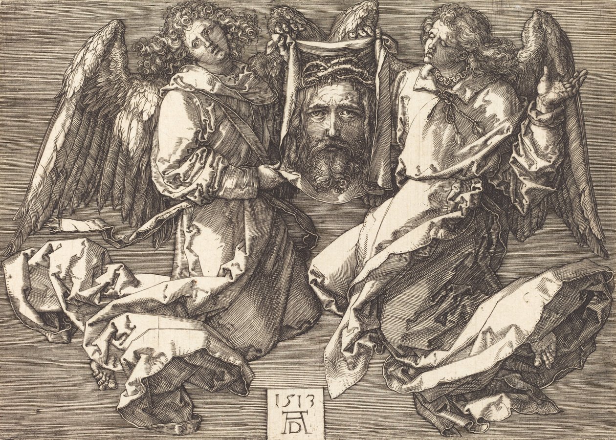 Sudarium w rękach dwóch aniołów, 1513. autorstwa Albrecht Dürer