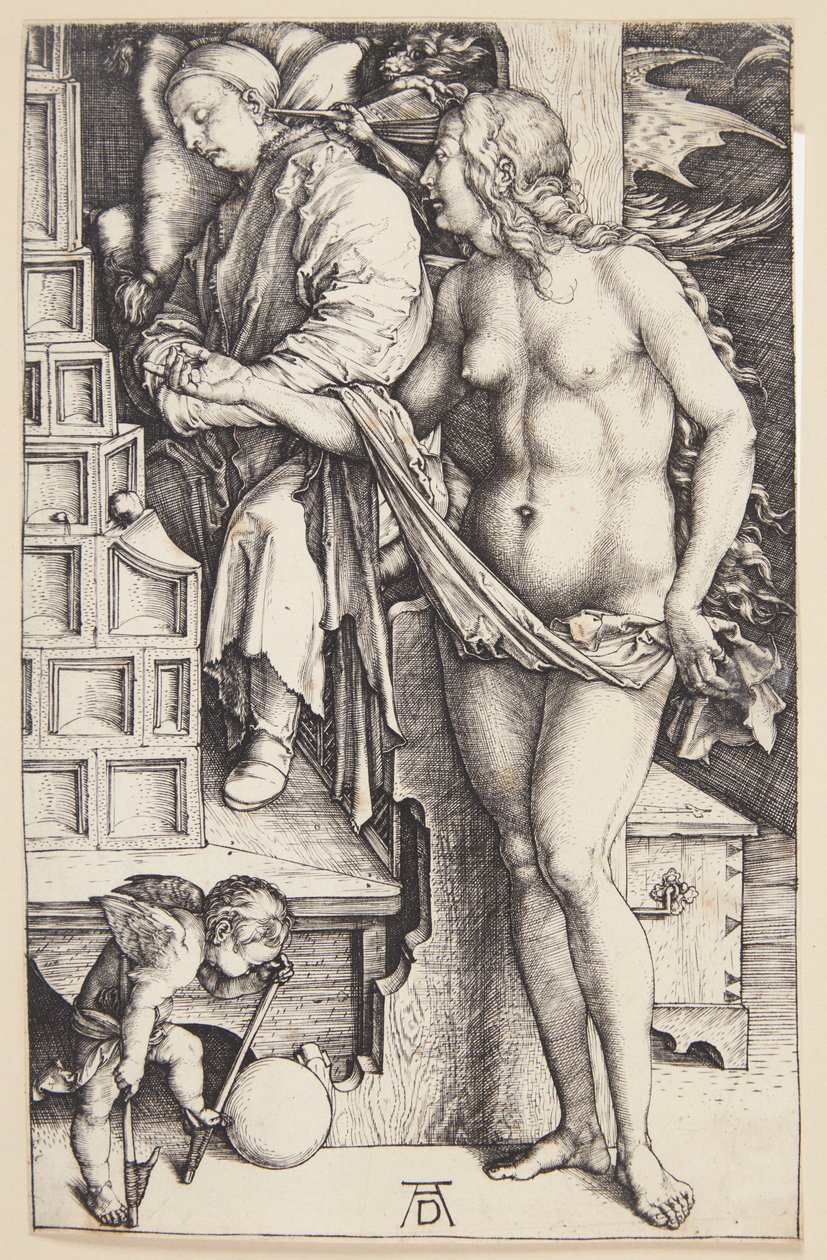 Kuszenie próżniaka - Sen doktora autorstwa Albrecht Dürer