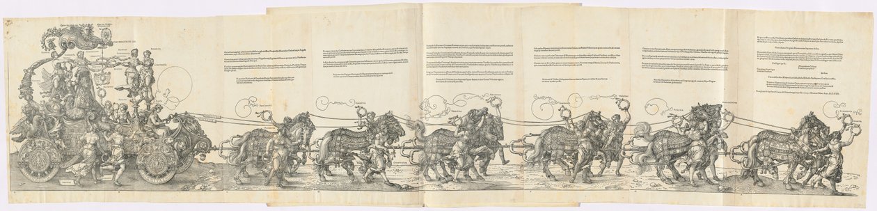 Triumfalny rydwan Maksymiliana I (Wielki Triumfalny Wagon) autorstwa Albrecht Dürer
