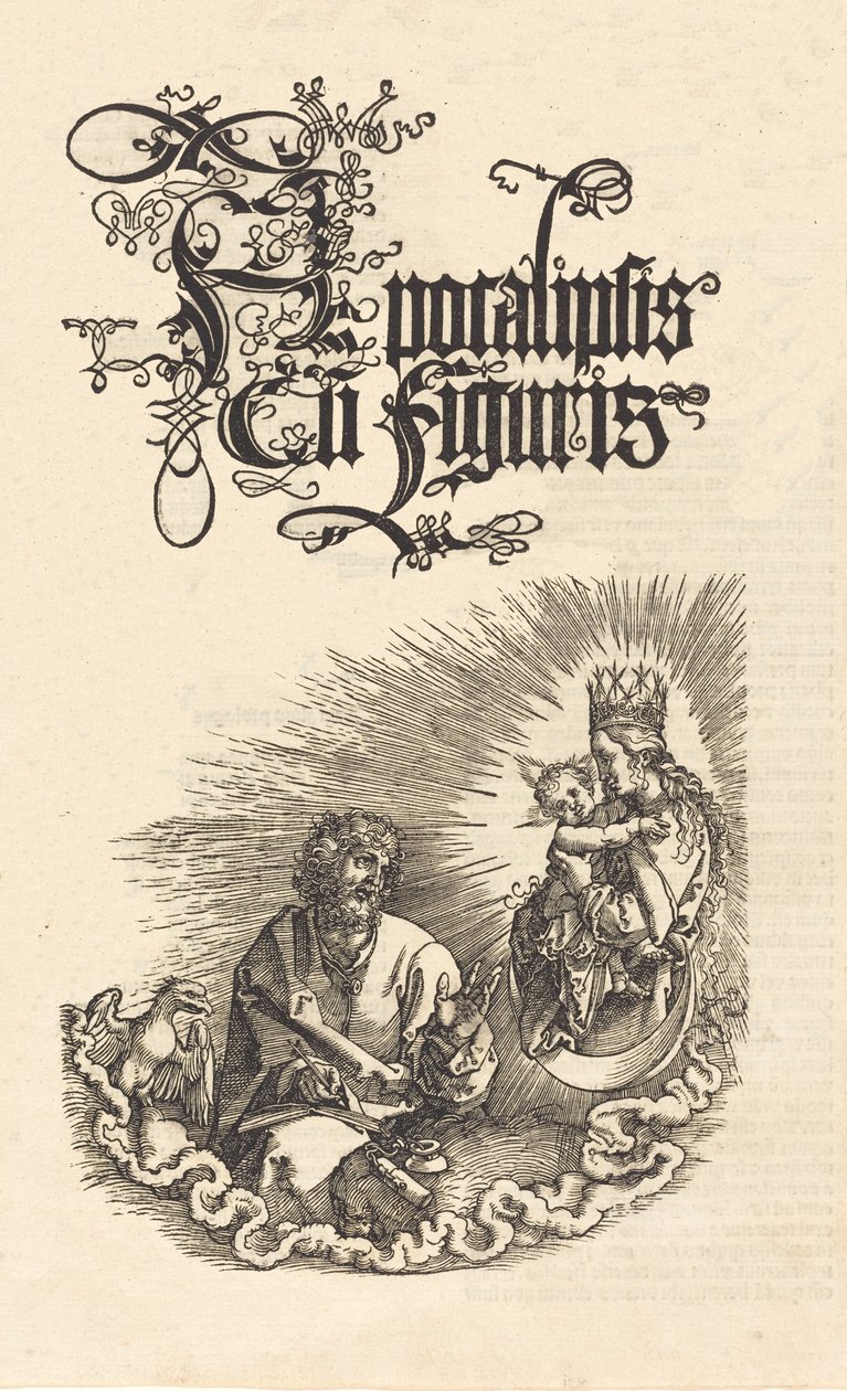 Dziewica ukazująca się św. Janowi, 15101511. autorstwa Albrecht Dürer